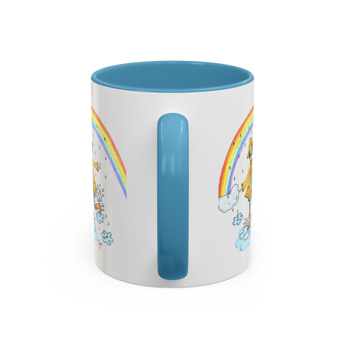 Dancing In The Rain Accent Coffee Mug (11, 15oz)