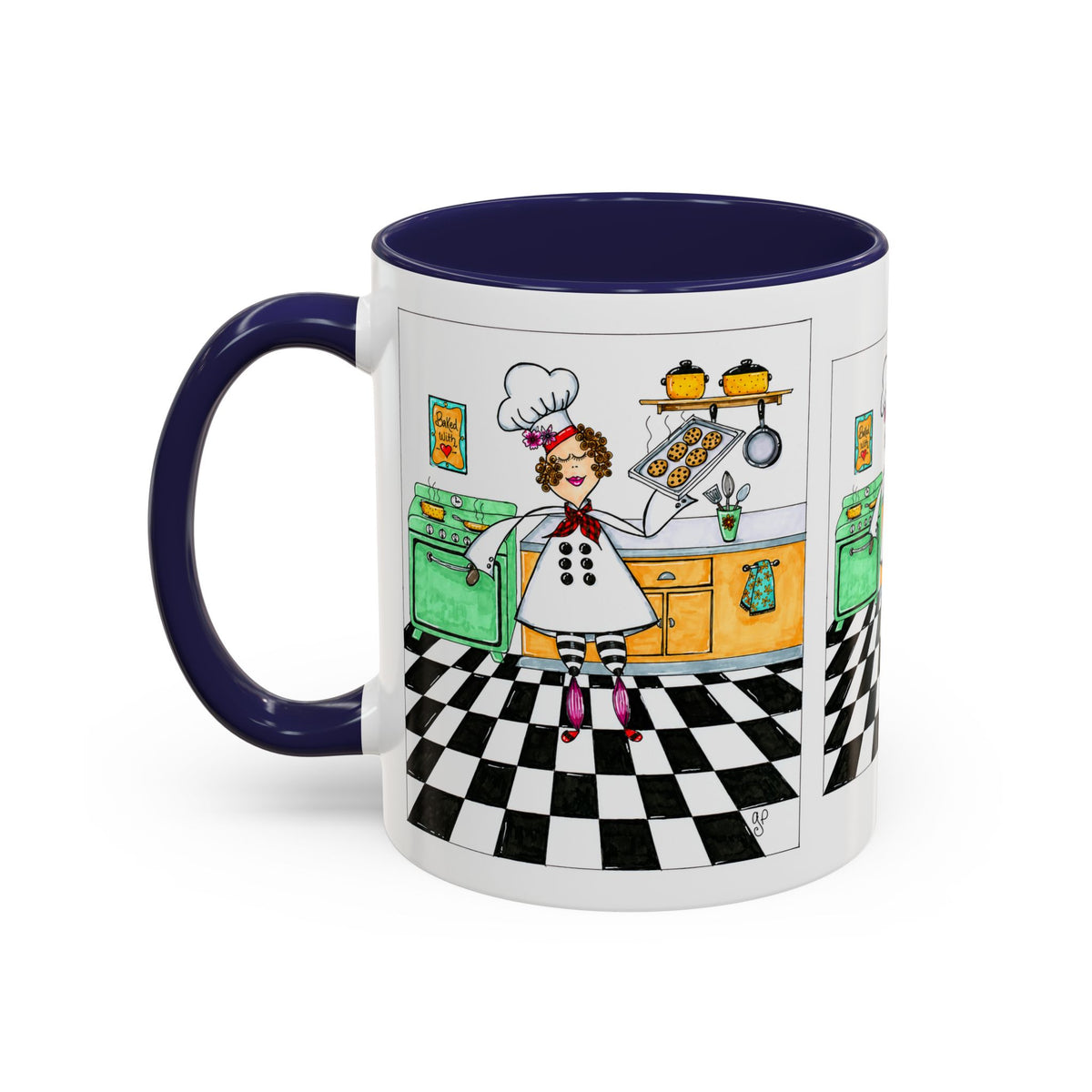 She Bakes! Accent Coffee Mug (11, 15oz)