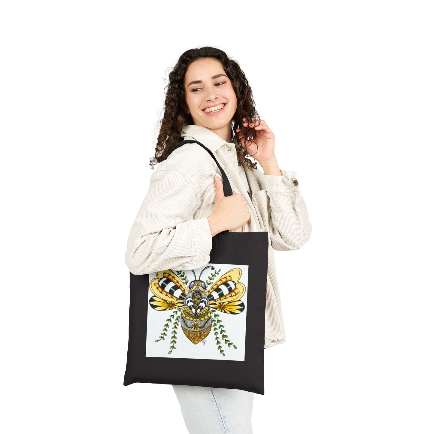 Queen Bee Cotton Canvas Tote Bag