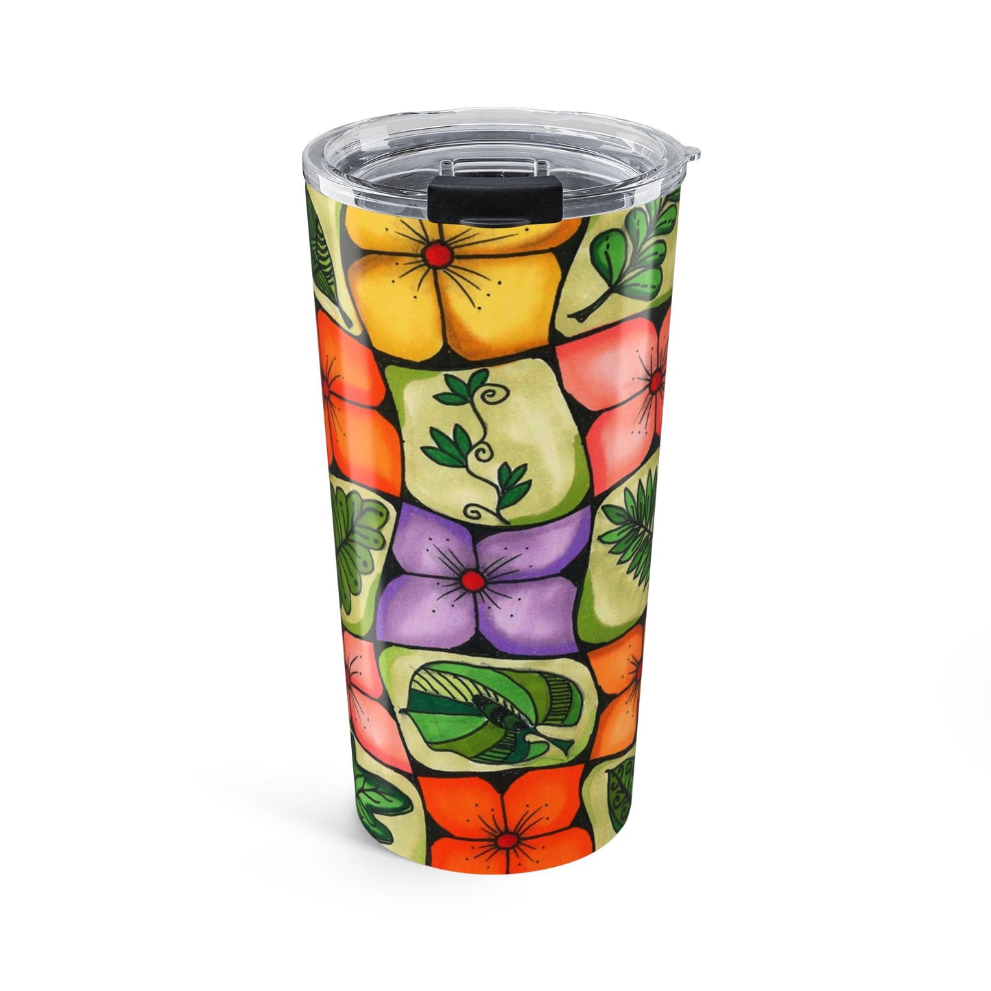 All-over Flower Design Tumbler 20oz
