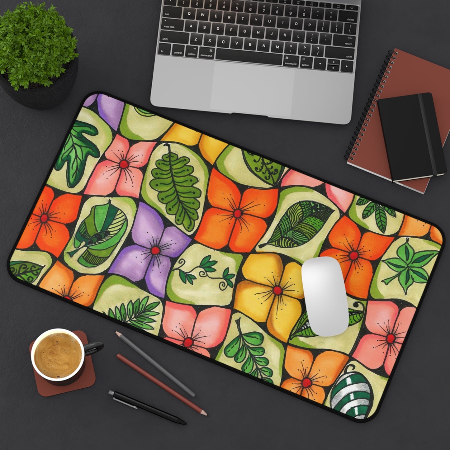 All-Over Flowers Desk Mat