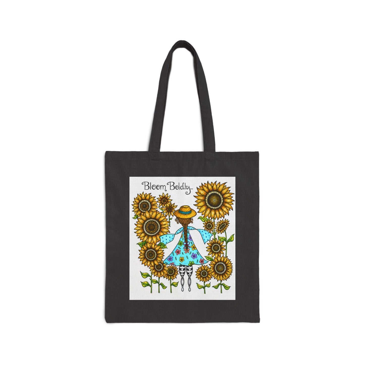 Bloom Boldly Cotton Canvas Tote Bag