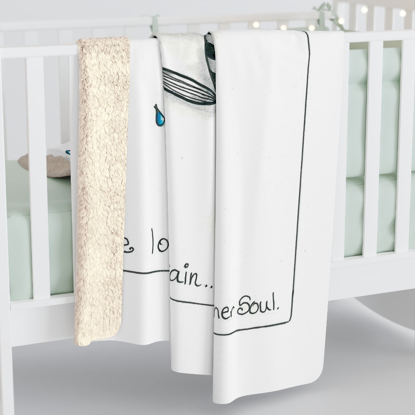 The Rain Cleansed Her Soul Sherpa Fleece Blanket