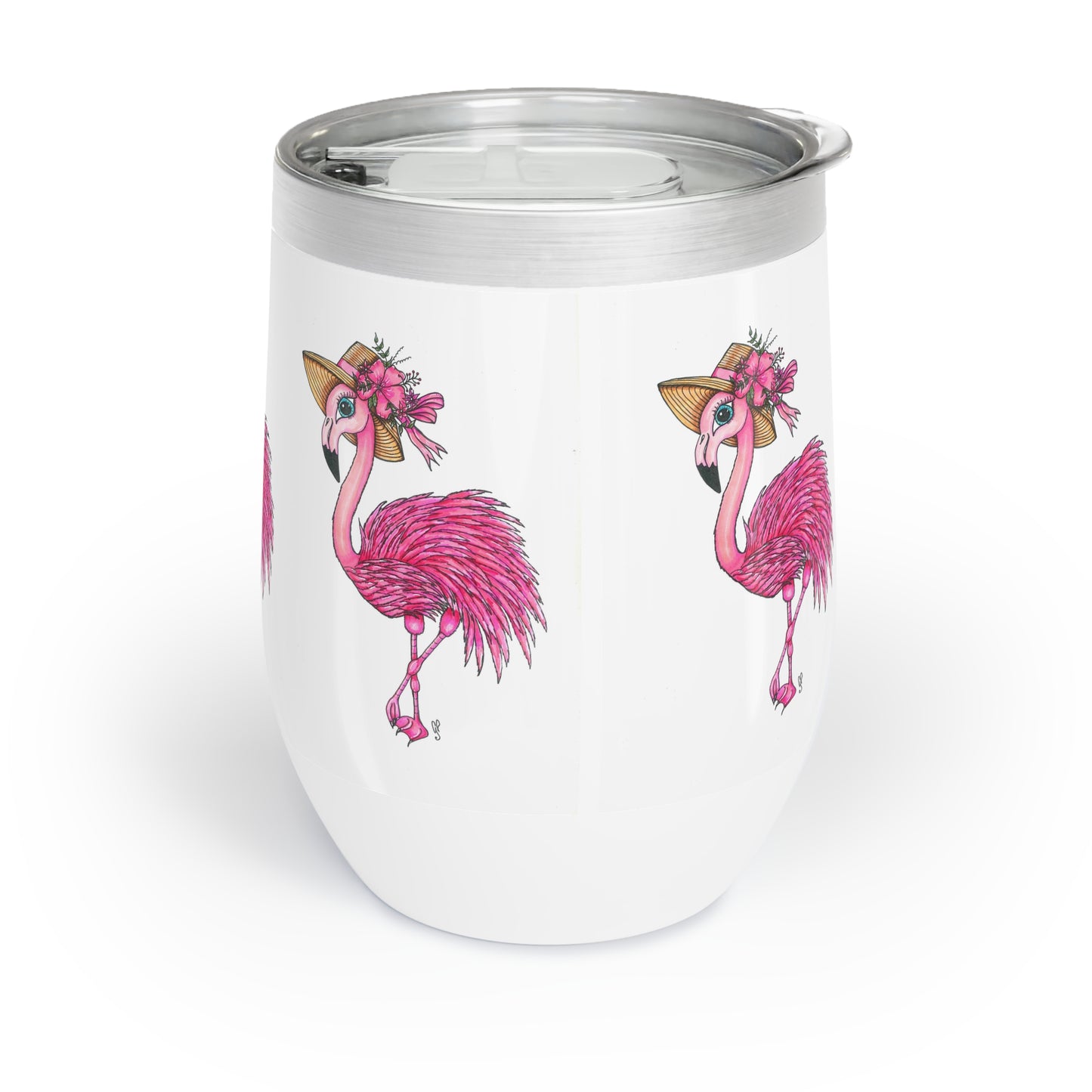 Flamingo Chill Wine Tumbler
