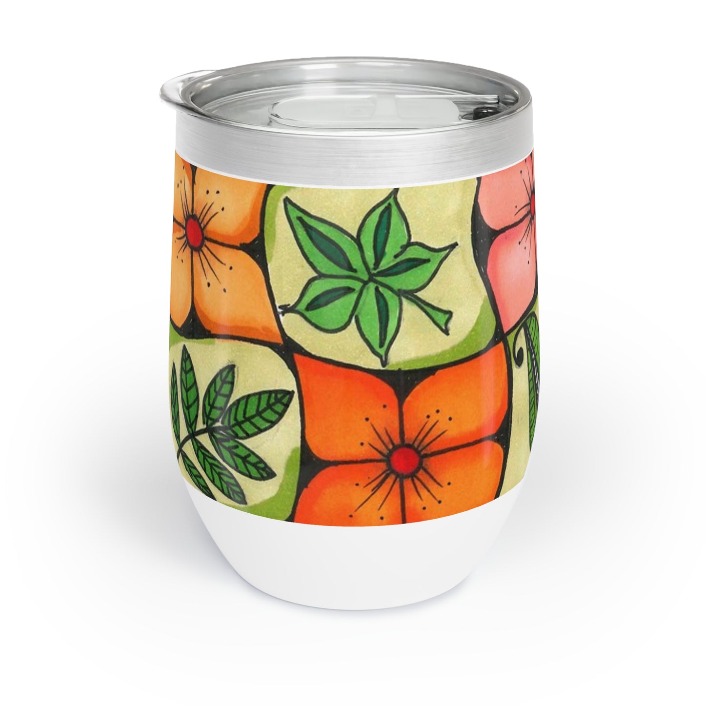 Flowers Everywhere Chill Wine Tumbler