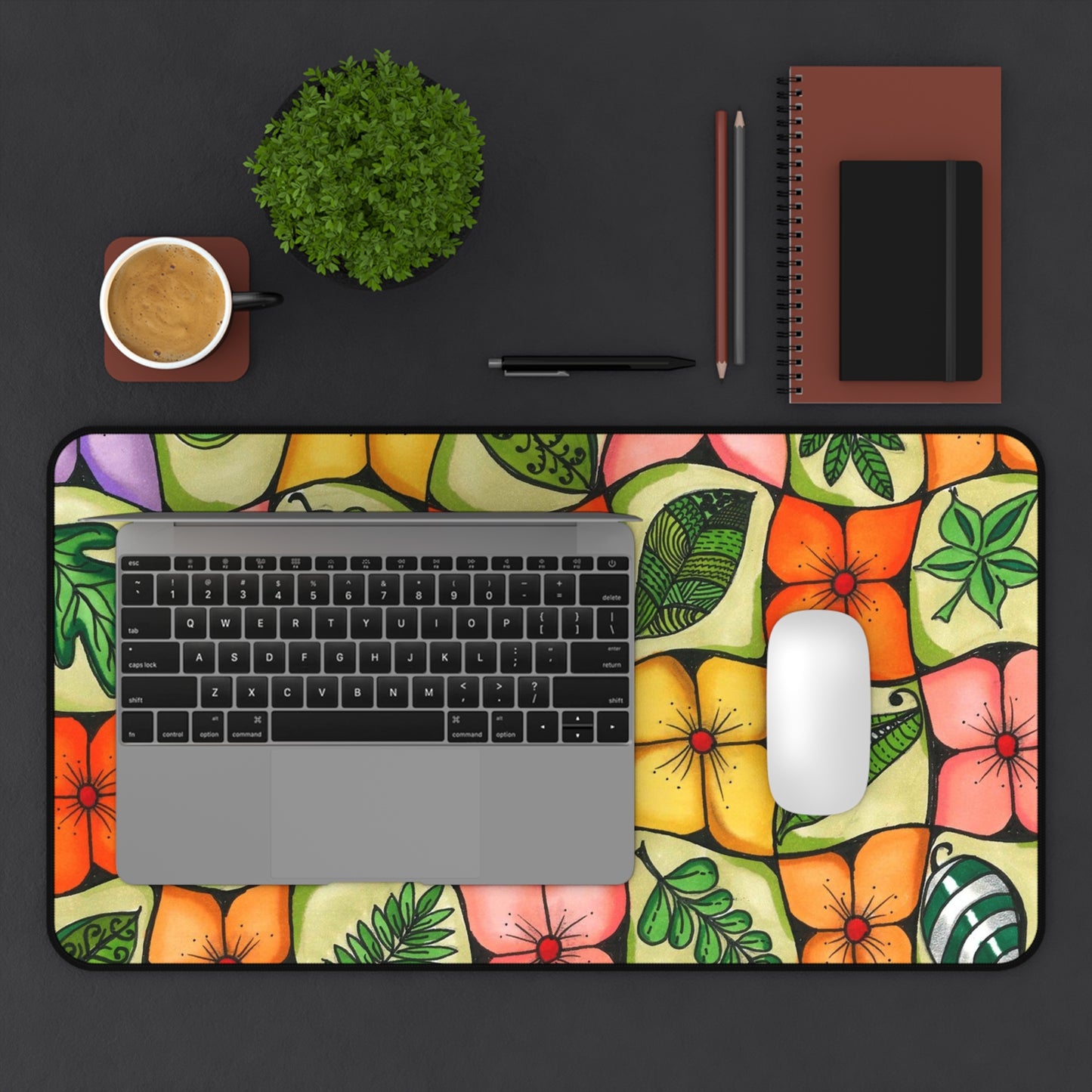 All-Over Flowers Desk Mat