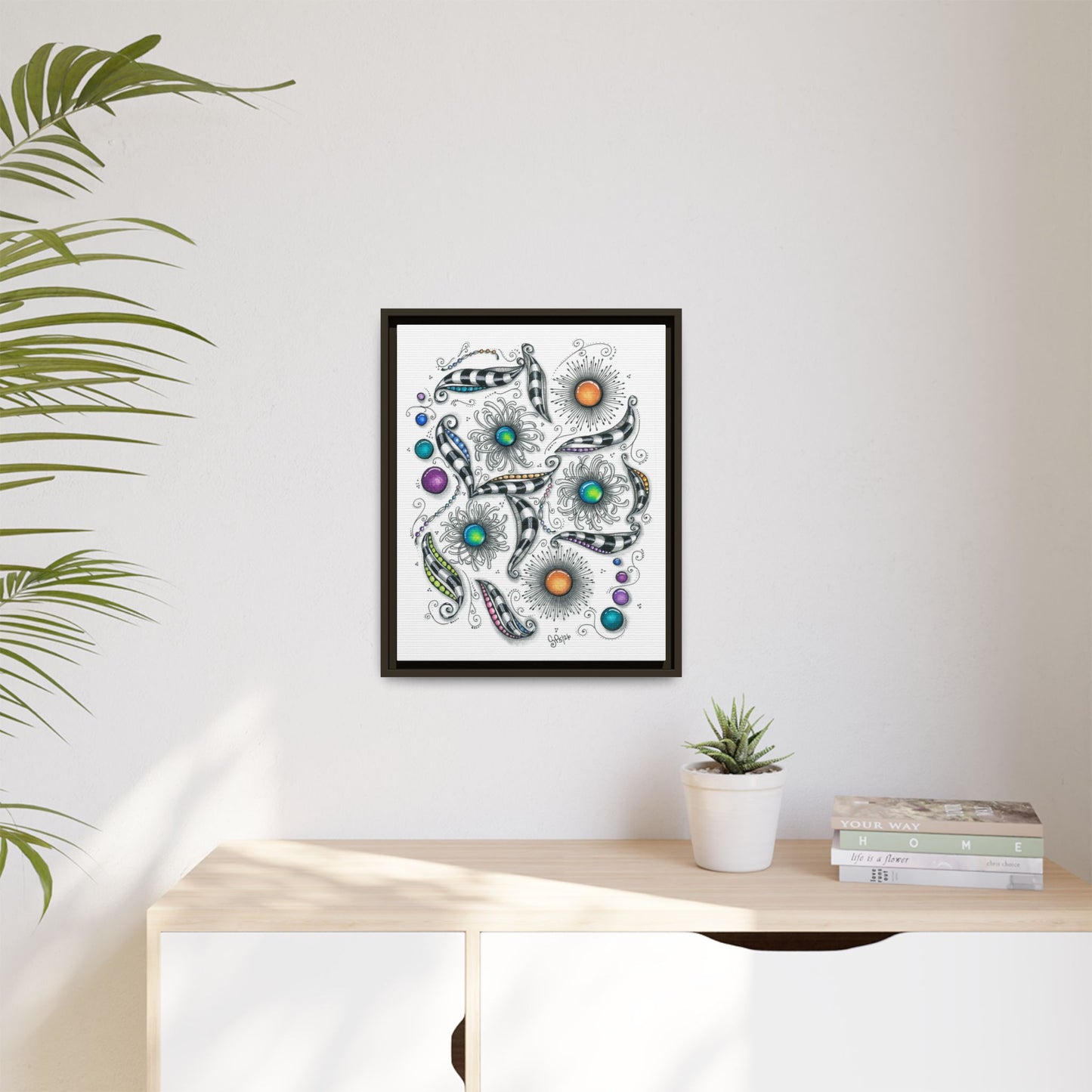 A Touch of Whimsy Matte Canvas, Framed (Multi-color)