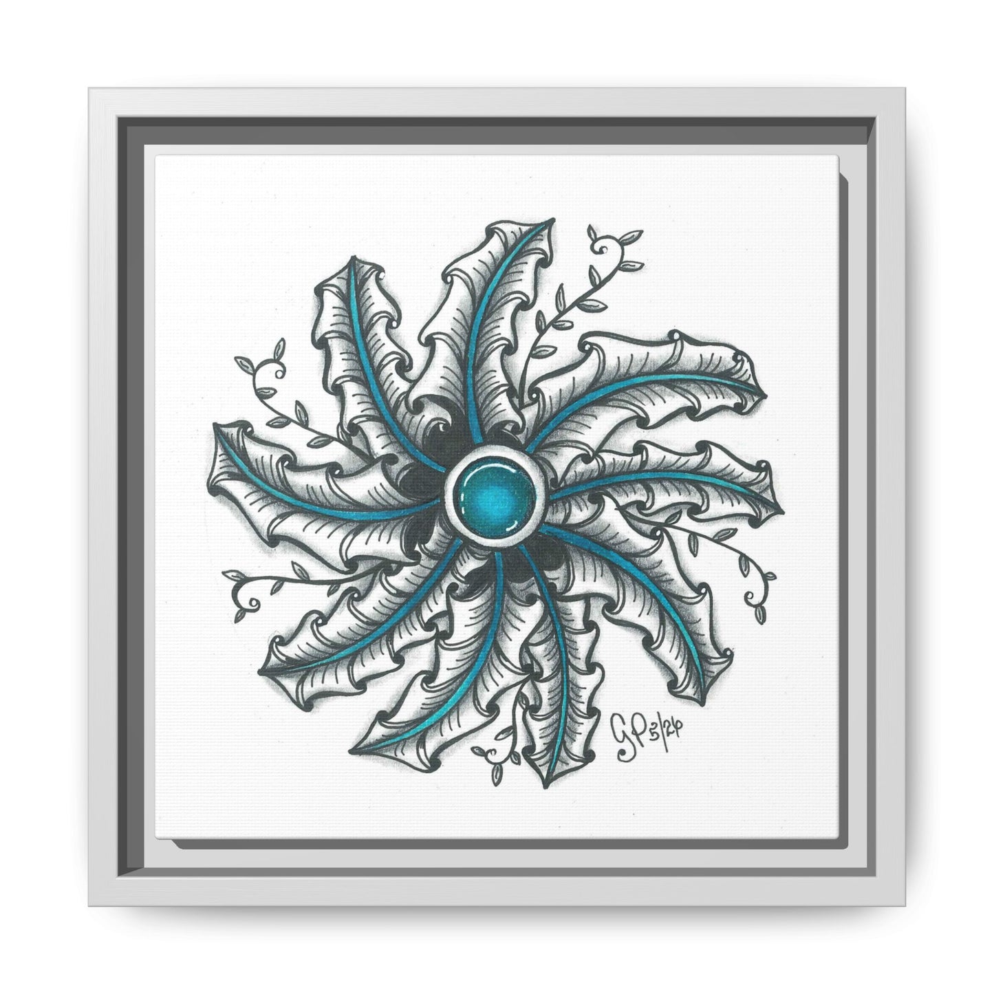 Zen Design Matte Canvas, Framed (Multi-color)