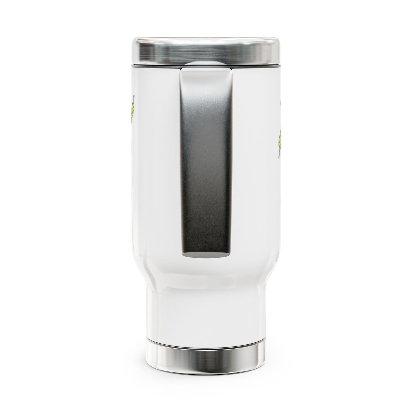 Carefree And Fancy Free Stainless Steel Travel Mug with Handle, 14oz