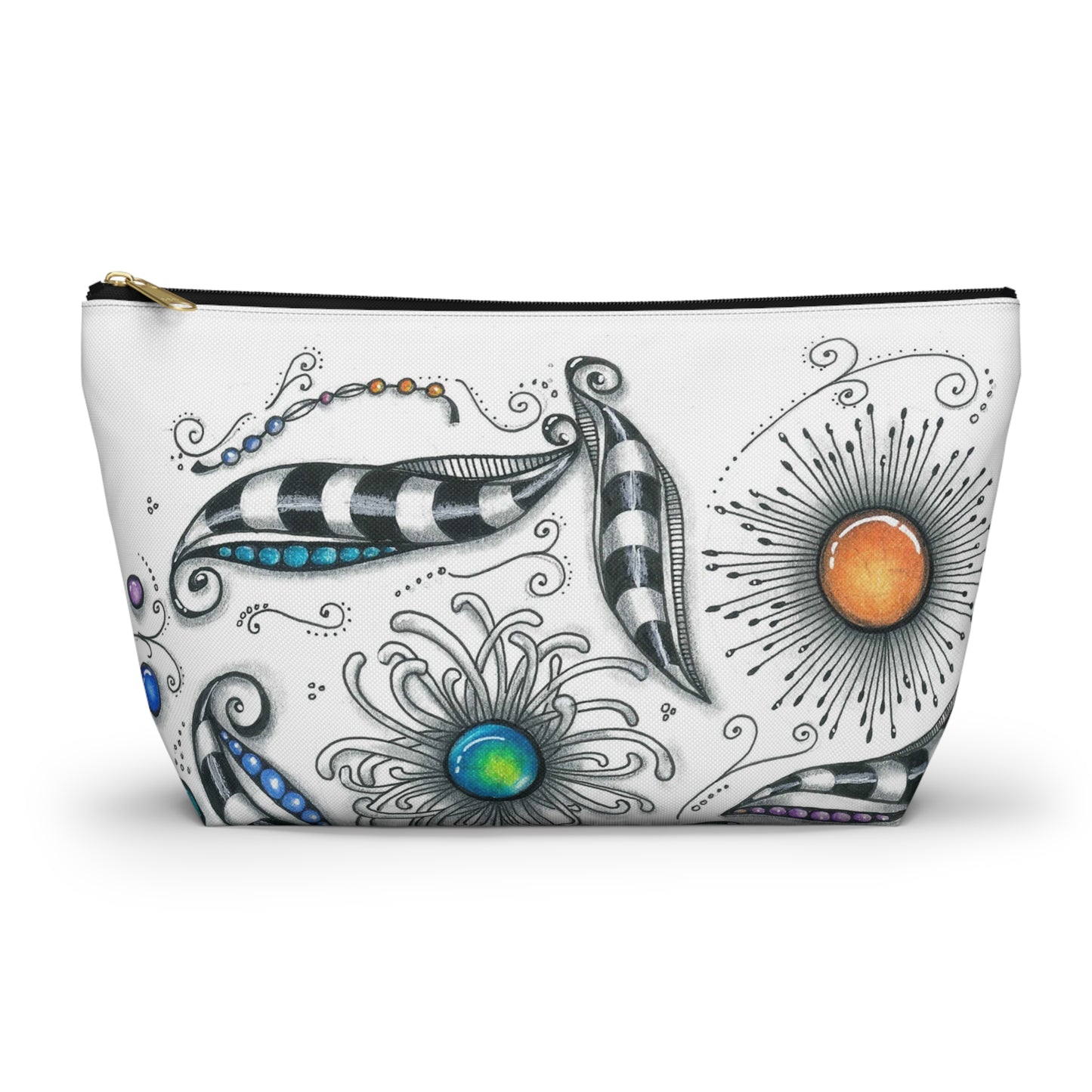 Whimsical Zen Accessory Pouch w T-bottom