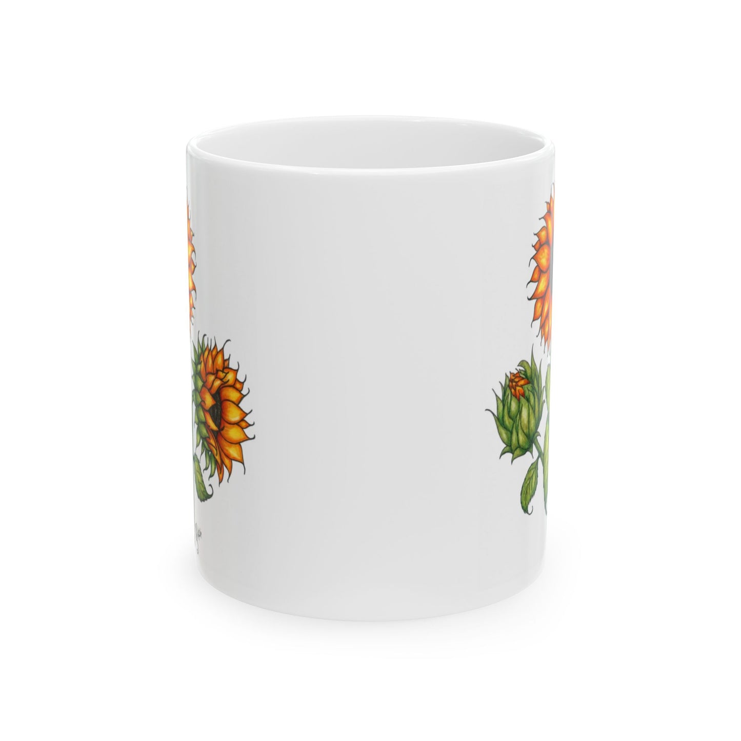 Something About Sunflowers Ceramic Mug, (11oz, 15oz)