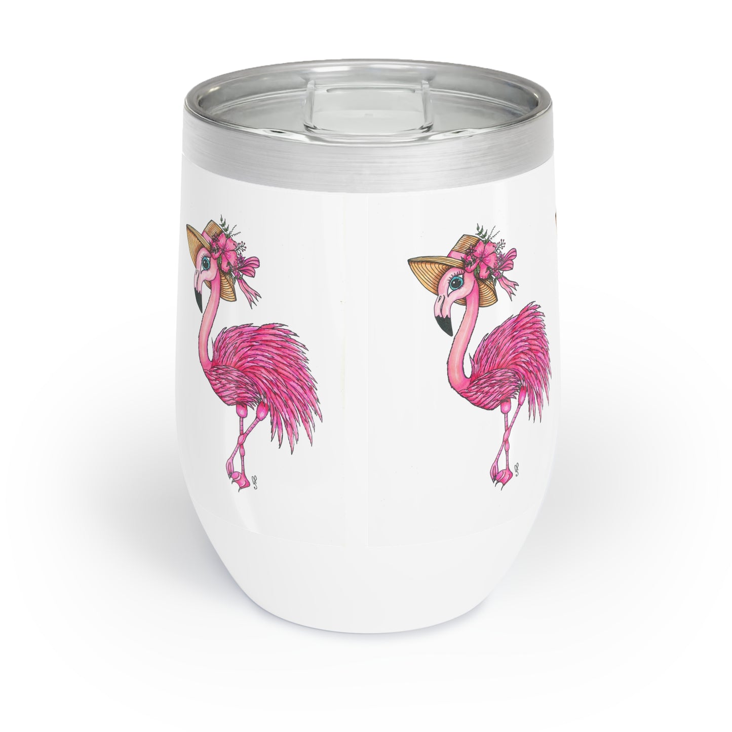 Flamingo Chill Wine Tumbler