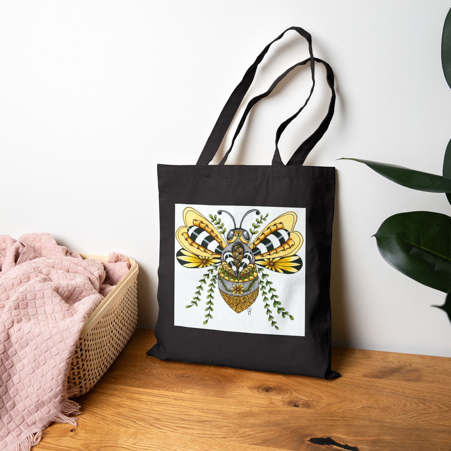 Queen Bee Cotton Canvas Tote Bag