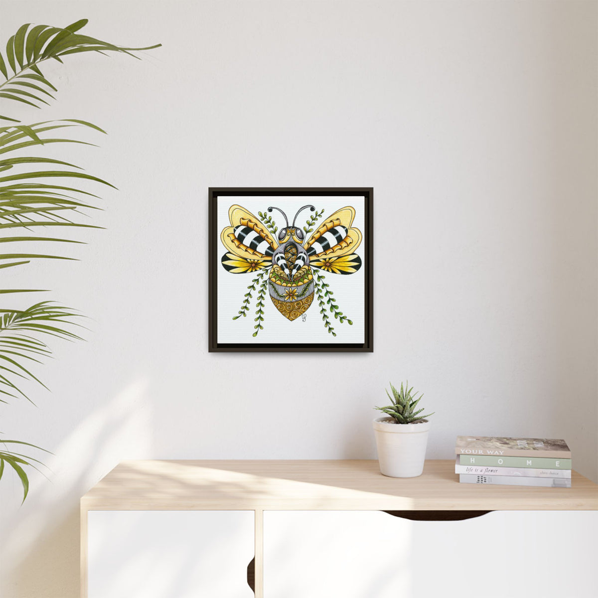 Queen Bee Matte Canvas, Framed (Multi-color)