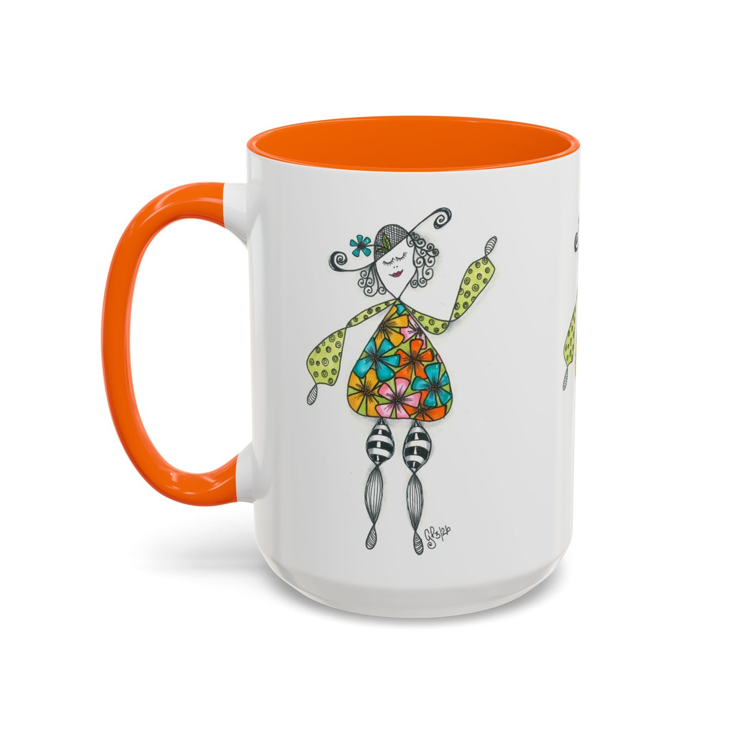 Carefree and Fancy Coffee Mug (11, 15oz)