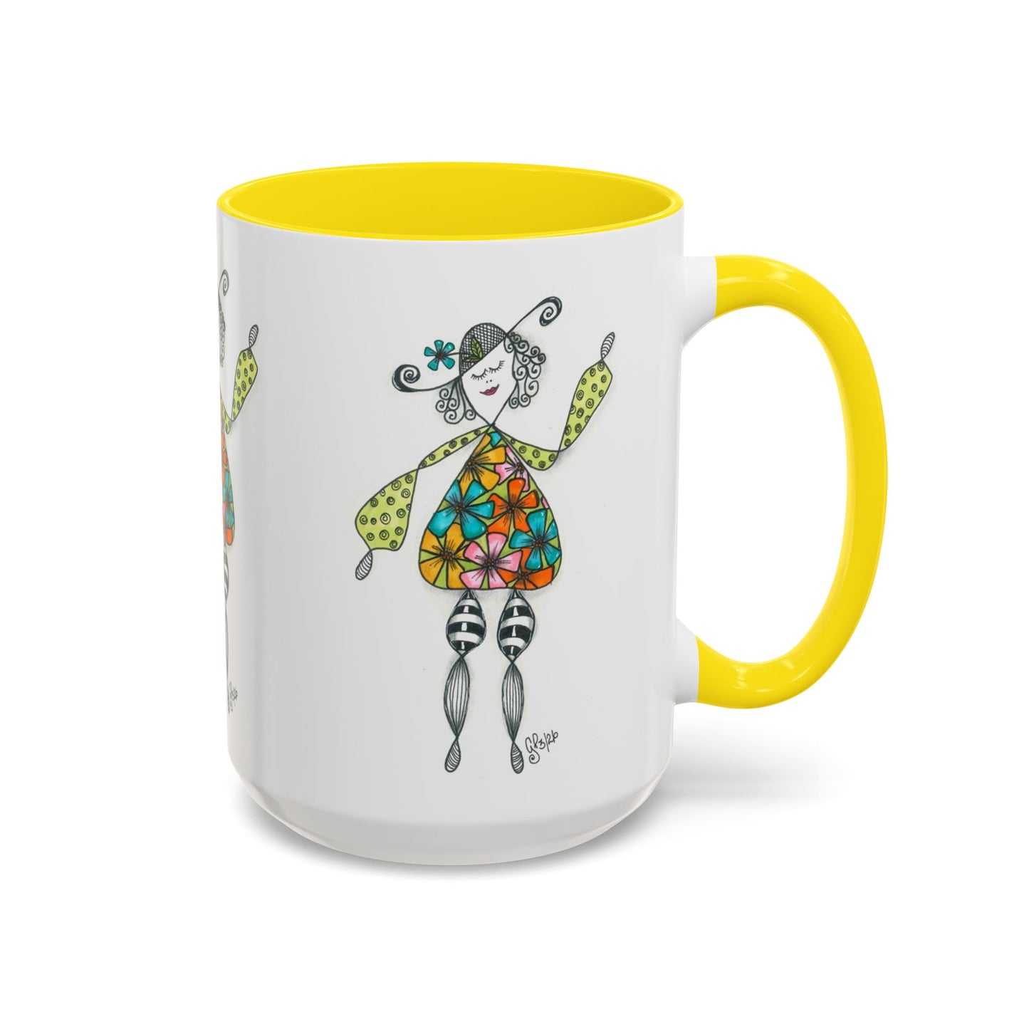 Carefree and Fancy Coffee Mug (11, 15oz)