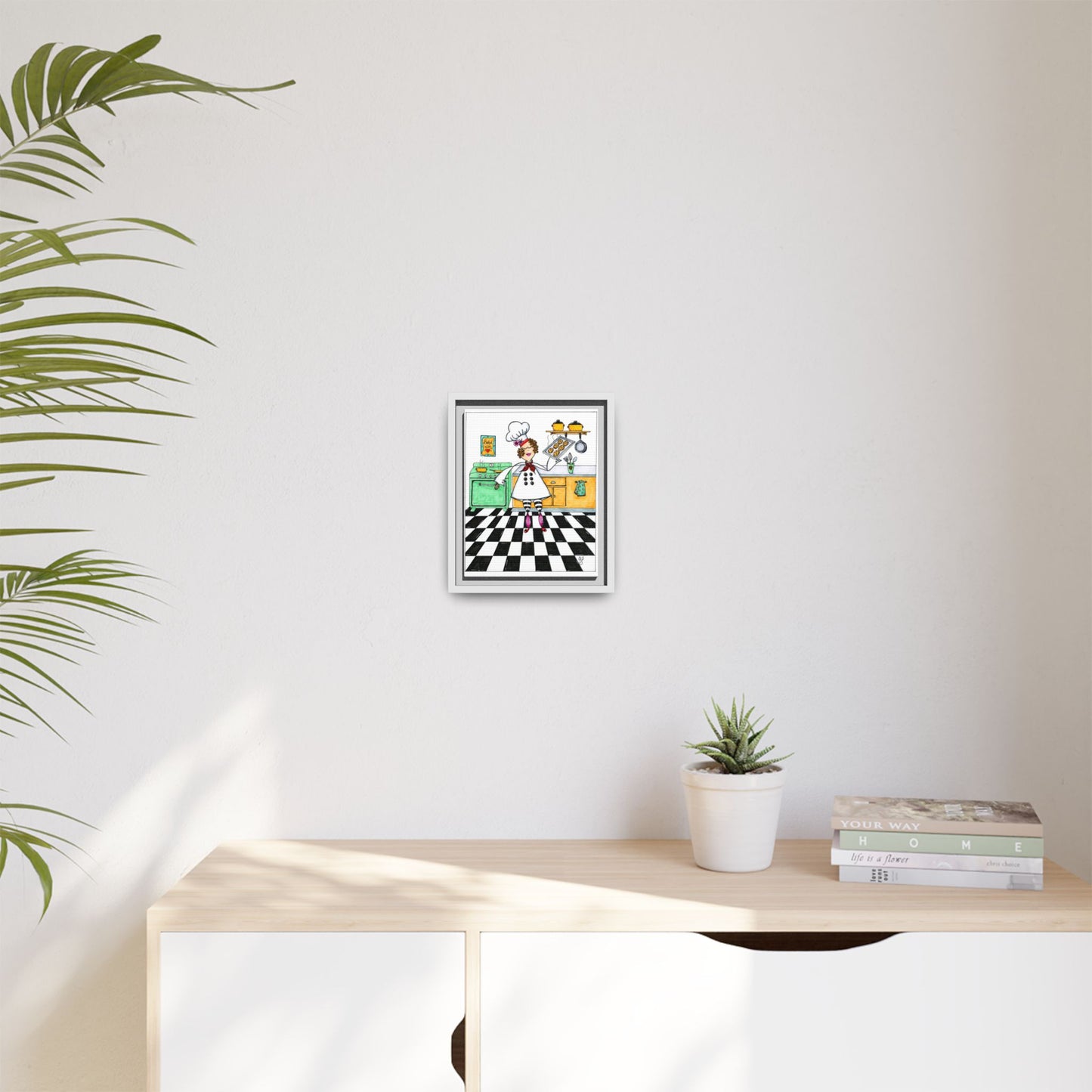 She Bakes! Matte Canvas, Framed (Multi-color)