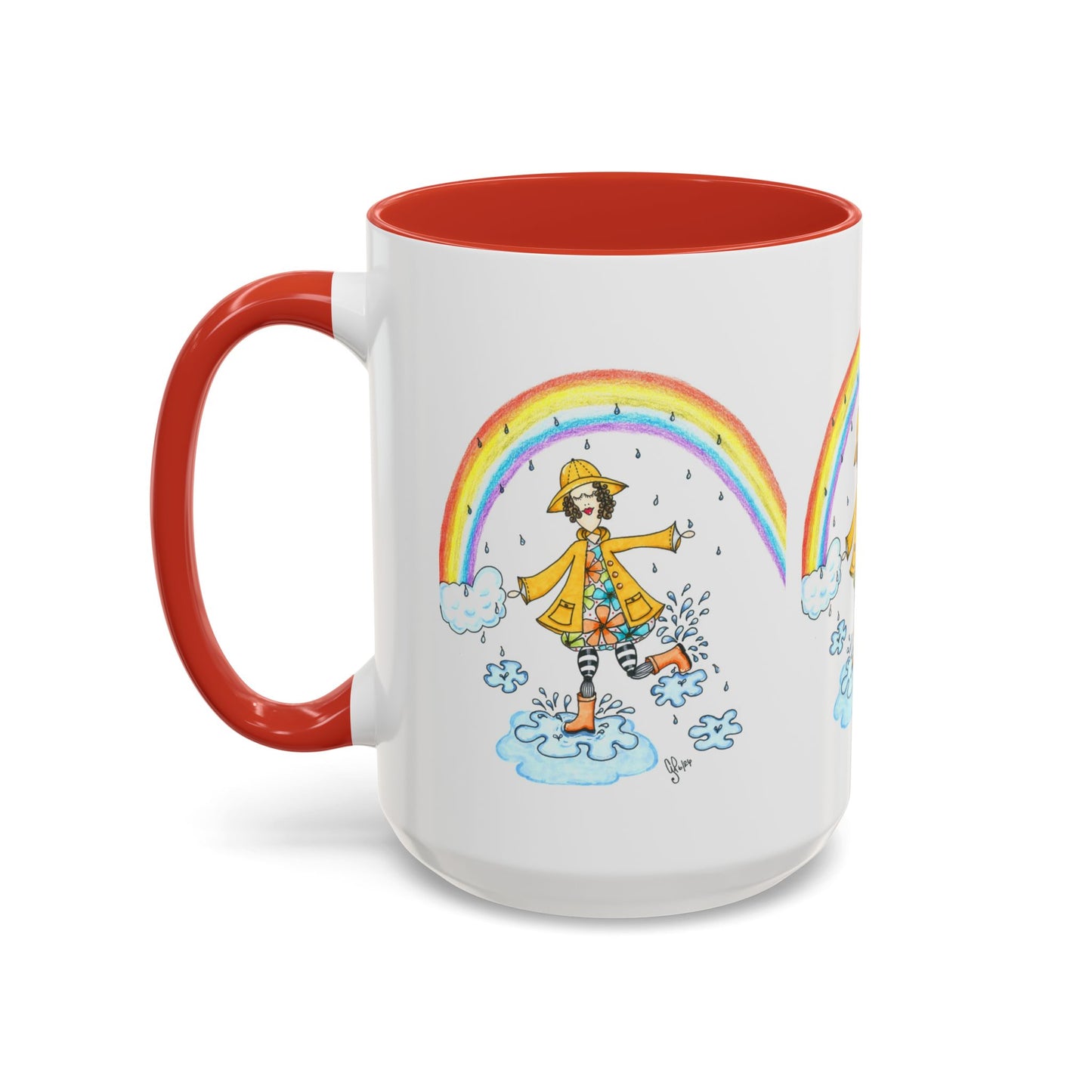Dancing In The Rain Accent Coffee Mug (11, 15oz)