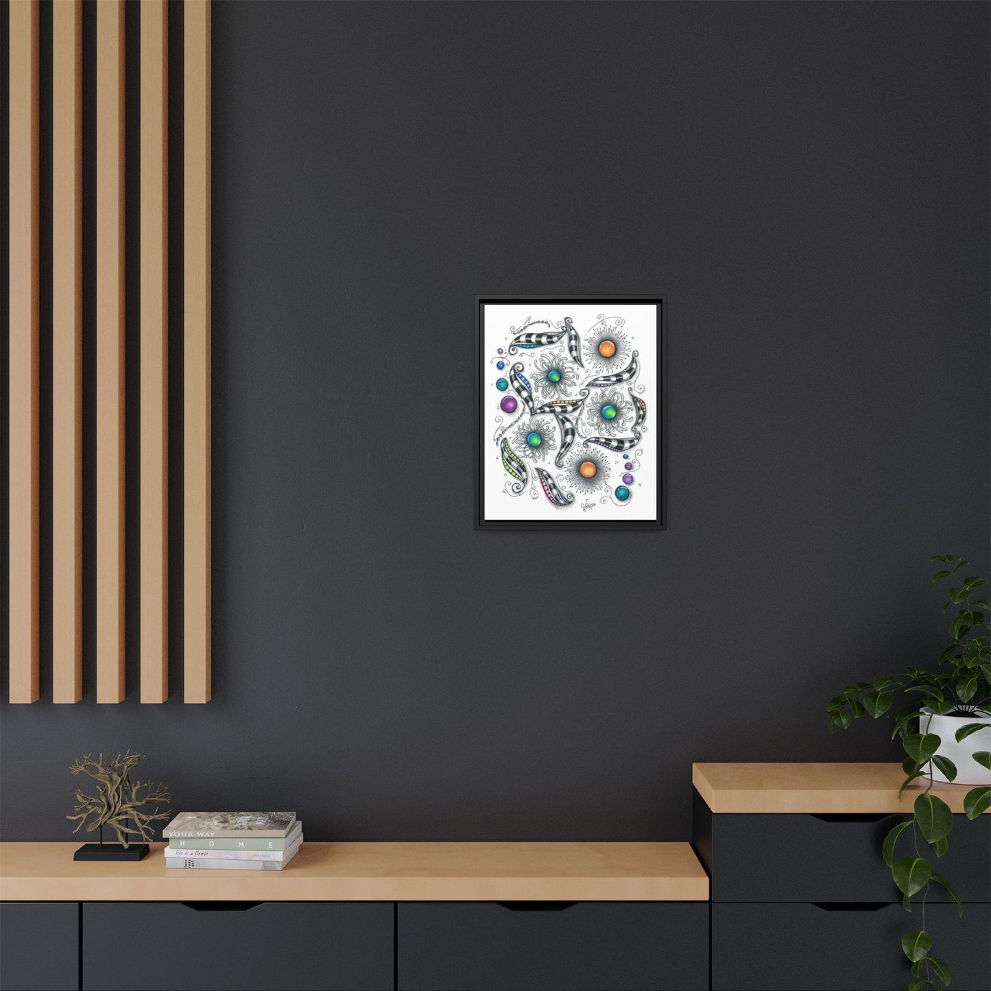 A Touch of Whimsy Matte Canvas, Framed (Multi-color)
