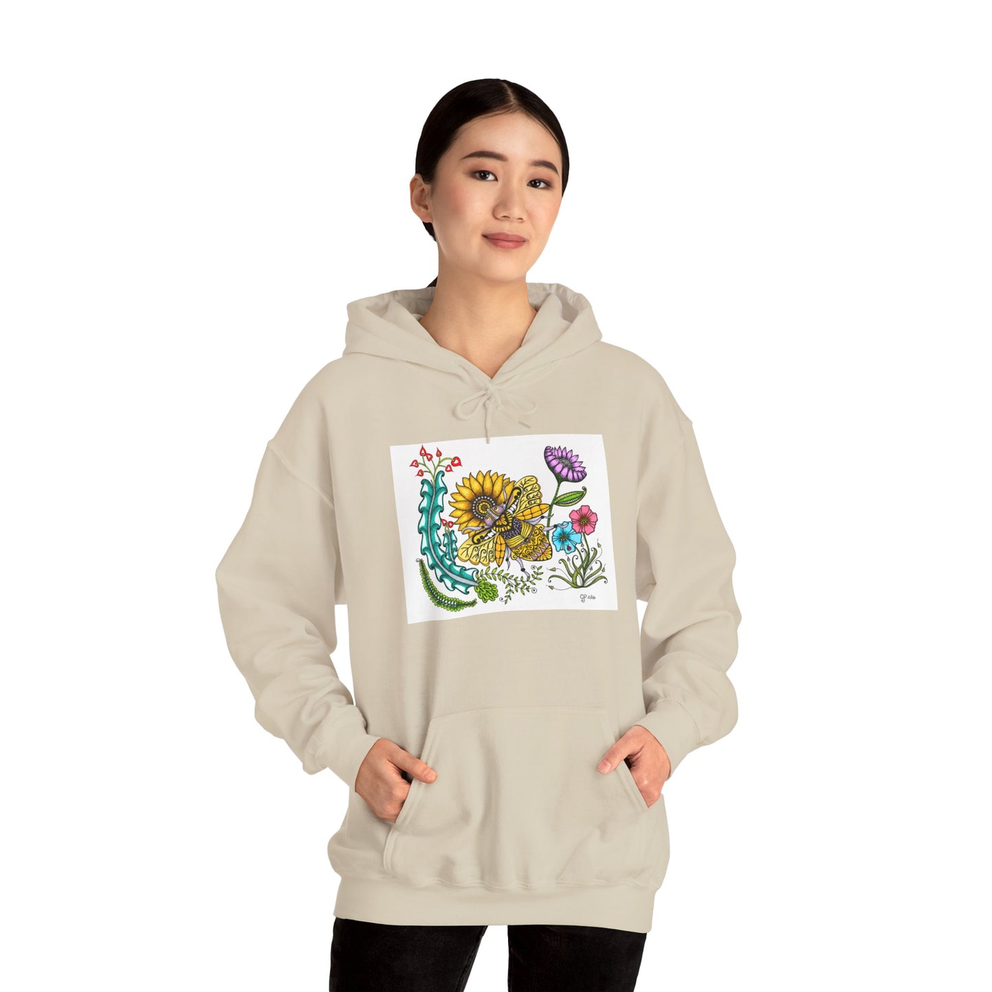 Boho Bumblebee Heavy Blend™ Hooded Sweatshirt