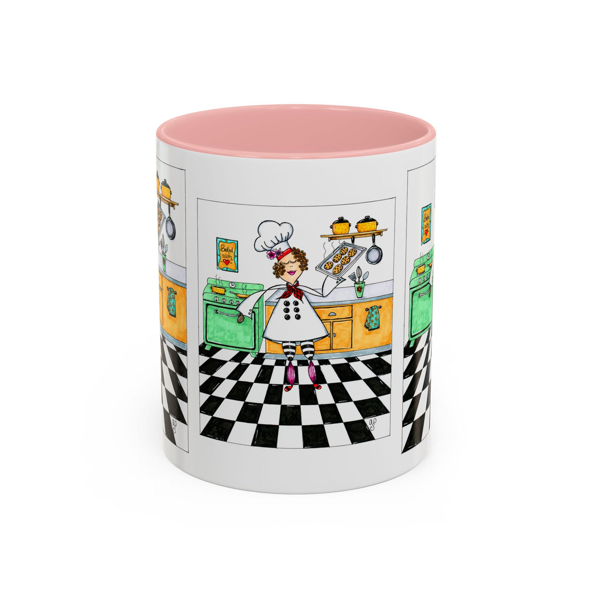 She Bakes! Accent Coffee Mug (11, 15oz)