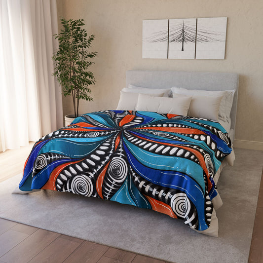 Wild Burst Fleece Sherpa Fleece Blanket