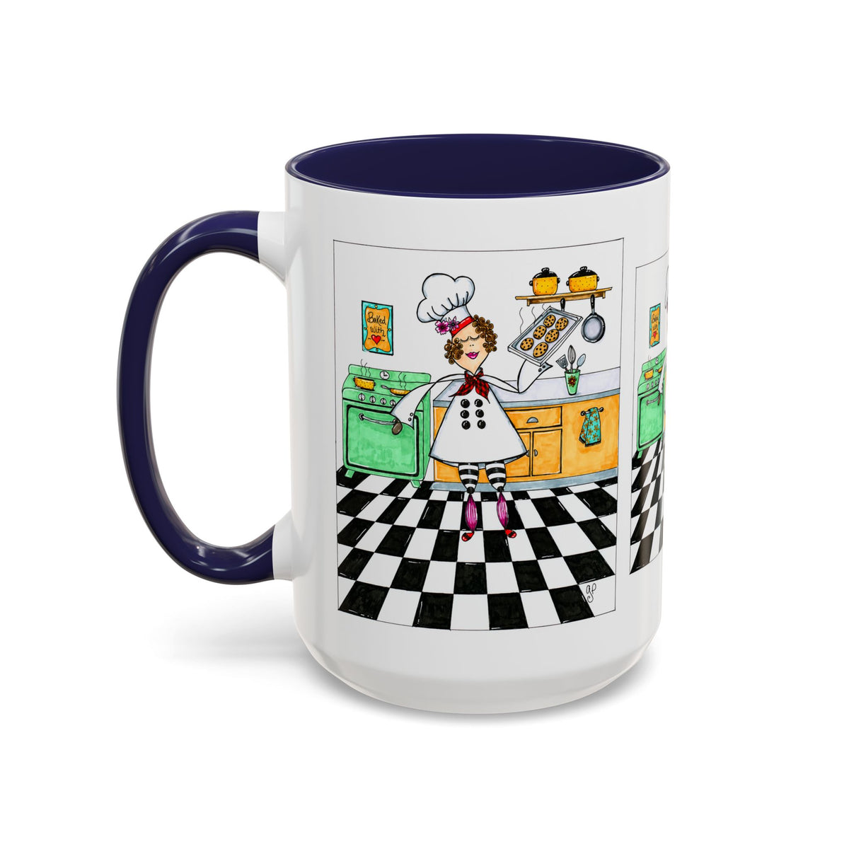 She Bakes! Accent Coffee Mug (11, 15oz)
