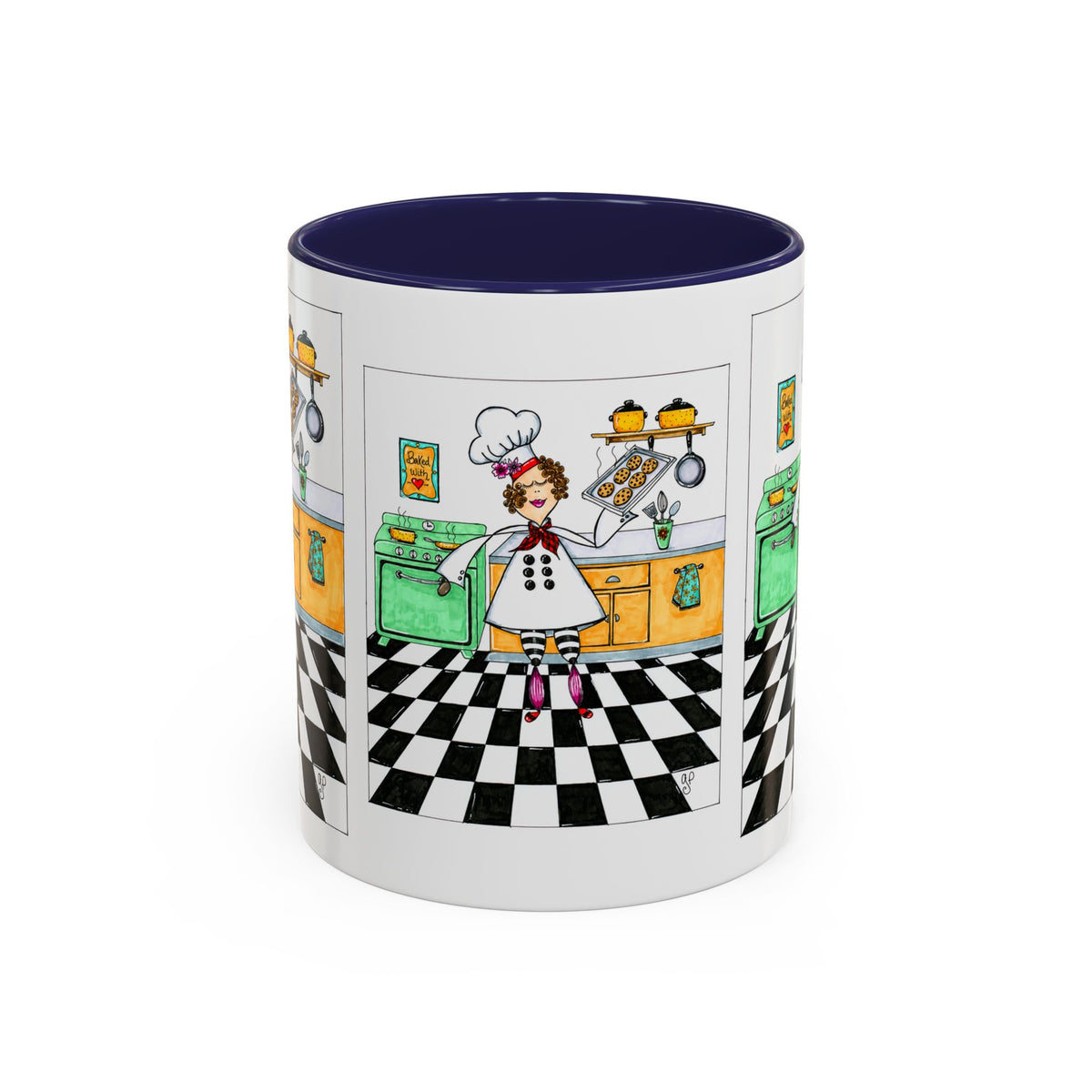 She Bakes! Accent Coffee Mug (11, 15oz)