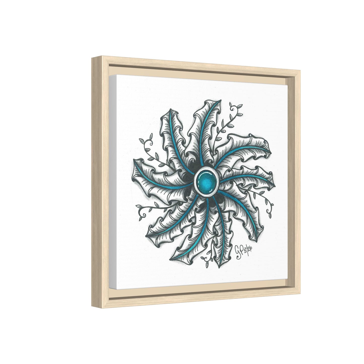 Zen Design Matte Canvas, Framed (Multi-color)