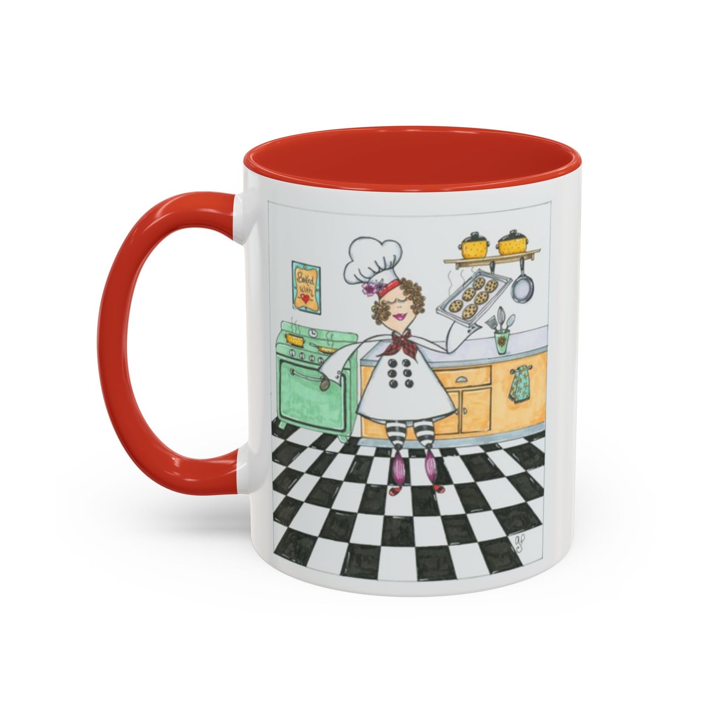 She Bakes! Accent Coffee Mug (11, 15oz)