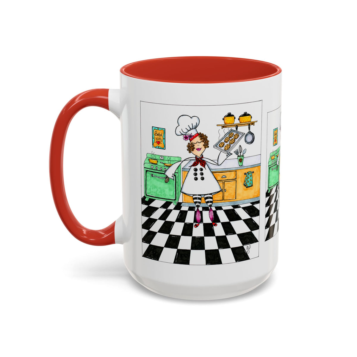 She Bakes! Accent Coffee Mug (11, 15oz)
