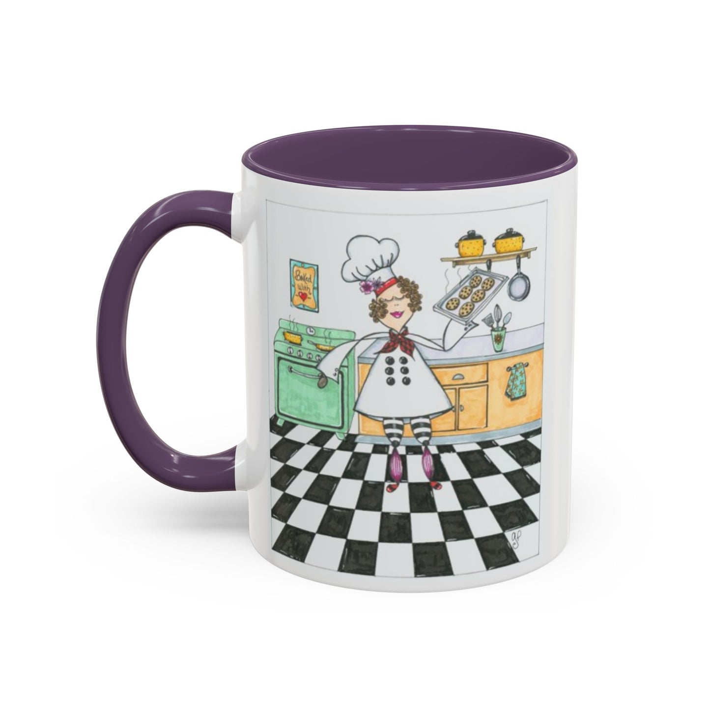She Bakes! Accent Coffee Mug (11, 15oz)