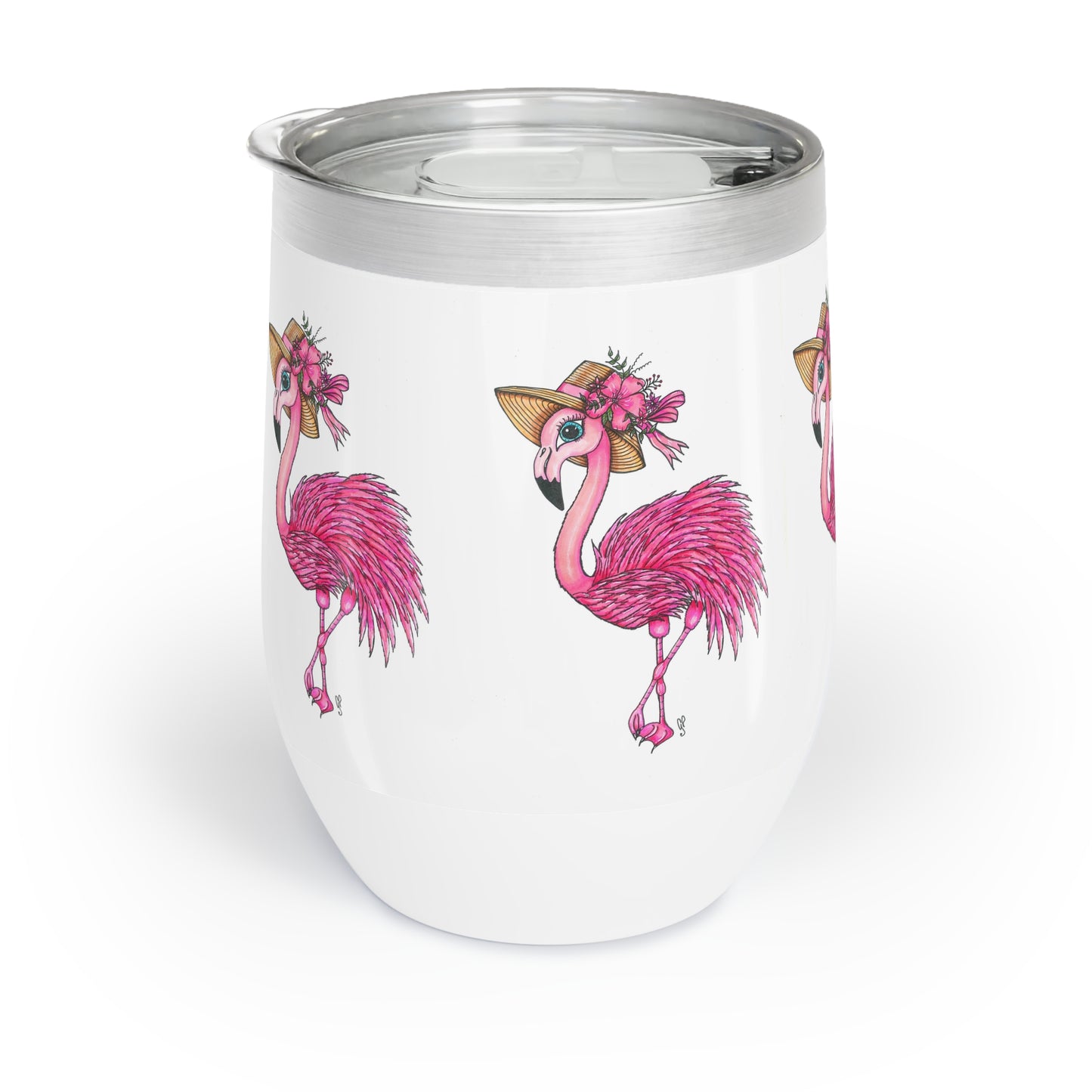Flamingo Chill Wine Tumbler