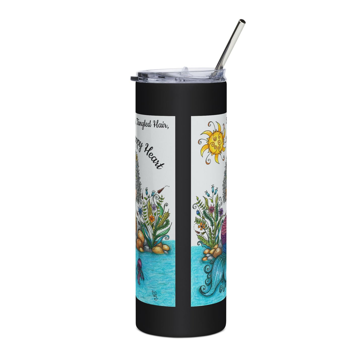 Stainless Steel Tumbler, With Straw 20oz
