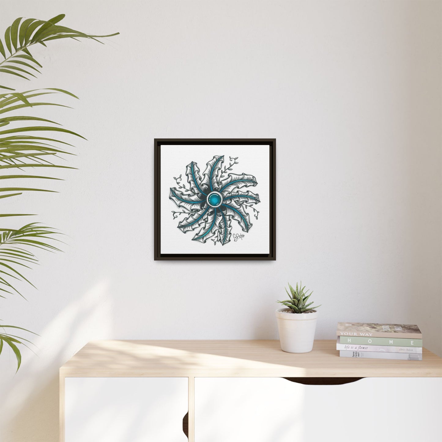Zen Design Matte Canvas, Framed (Multi-color)
