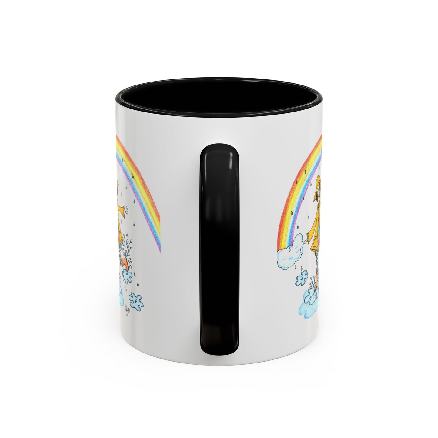 Dancing In The Rain Accent Coffee Mug (11, 15oz)