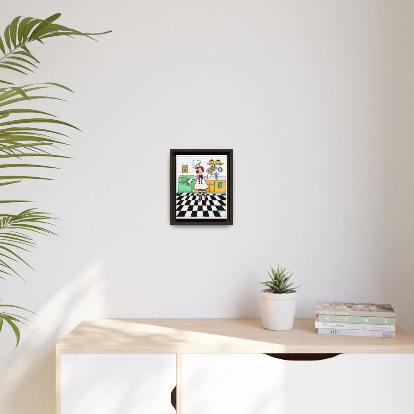 She Bakes! Matte Canvas, Framed (Multi-color)