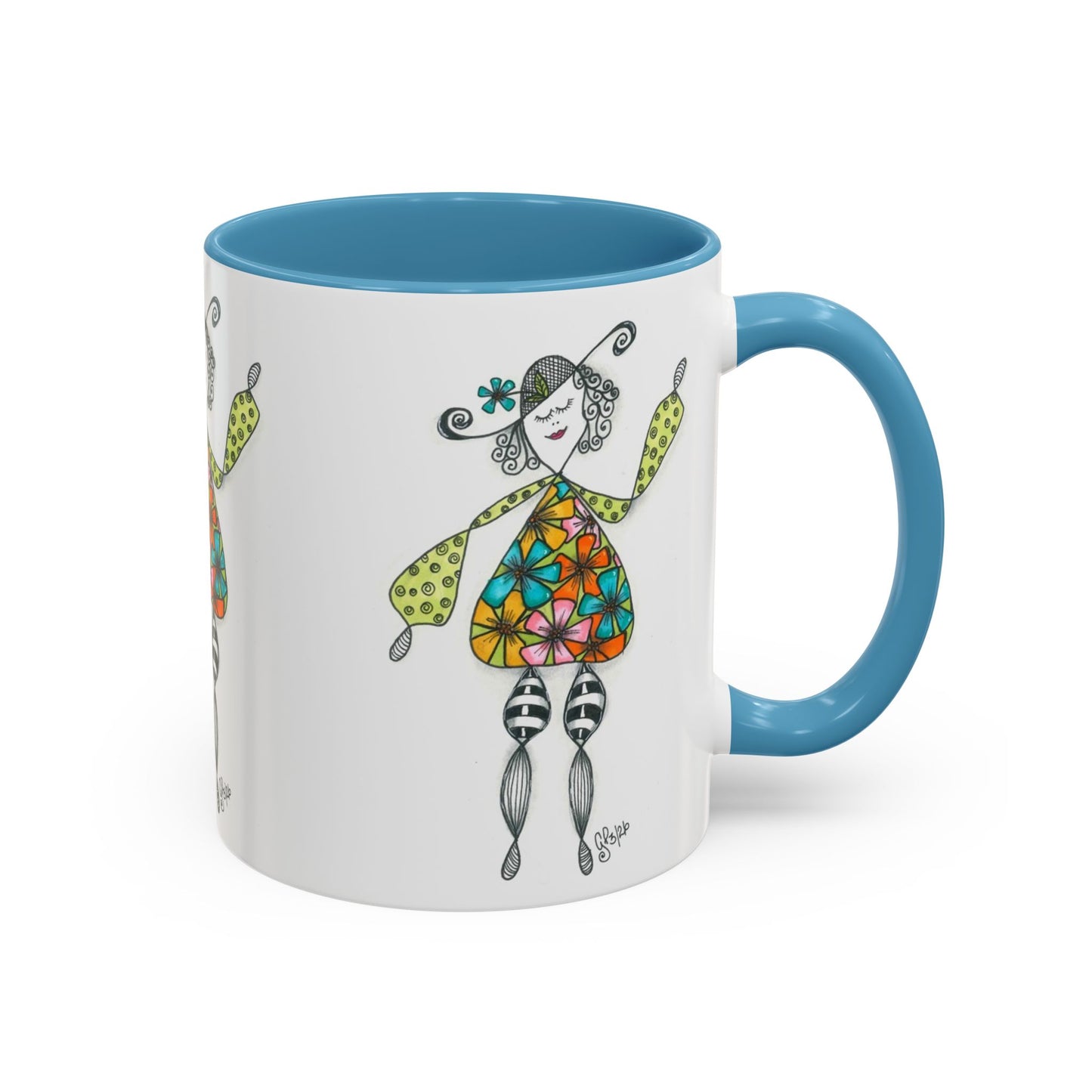 Carefree and Fancy Coffee Mug (11, 15oz)
