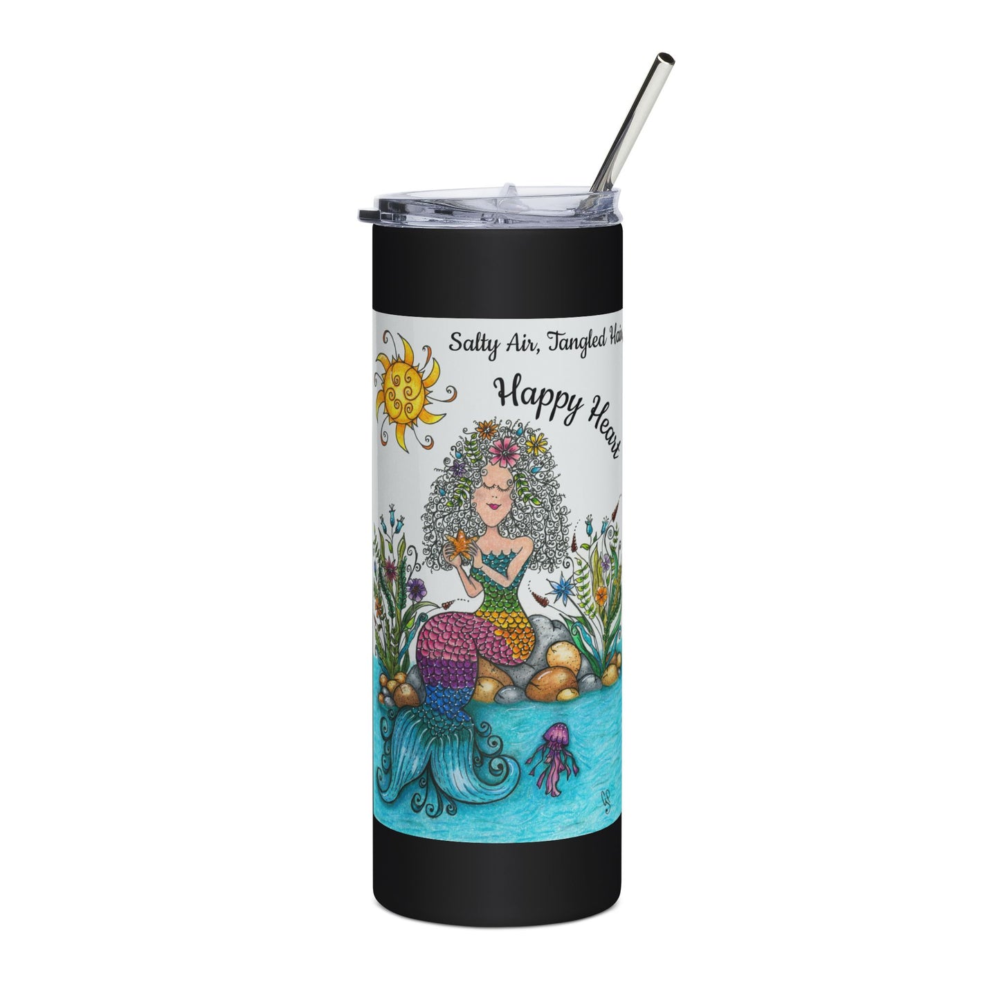 Stainless Steel Tumbler, With Straw 20oz