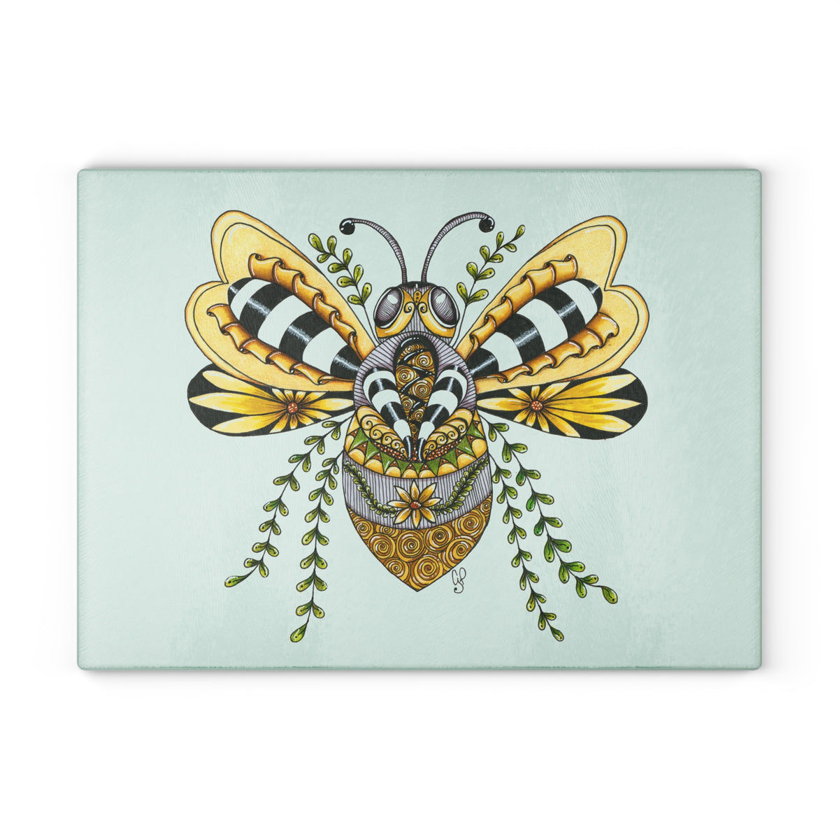 Queen Bee Glass Cutting Board
