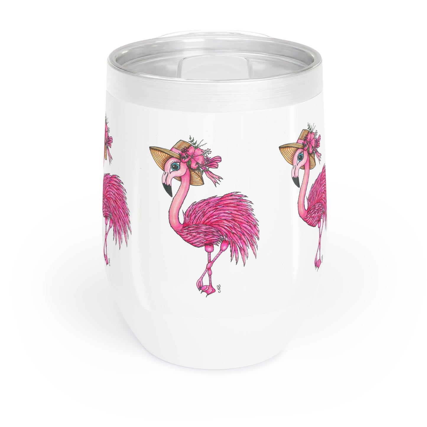 Flamingo Chill Wine Tumbler