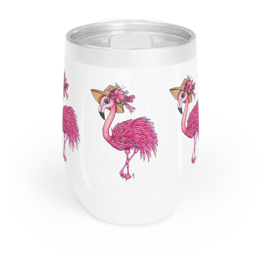 Flamingo Chill Wine Tumbler