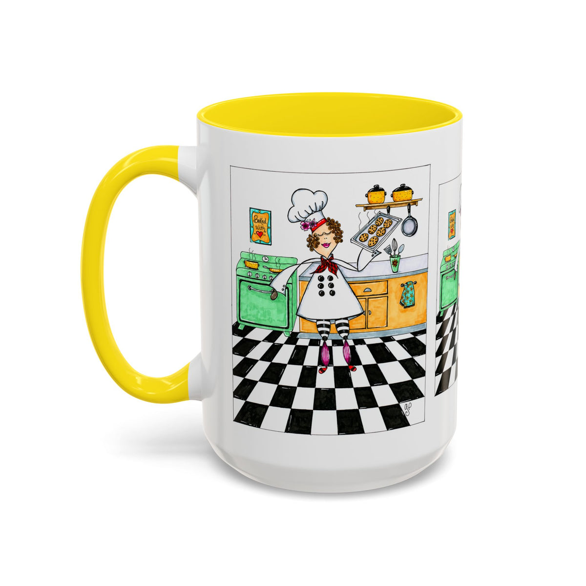She Bakes! Accent Coffee Mug (11, 15oz)