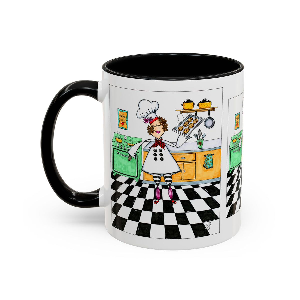 She Bakes! Accent Coffee Mug (11, 15oz)