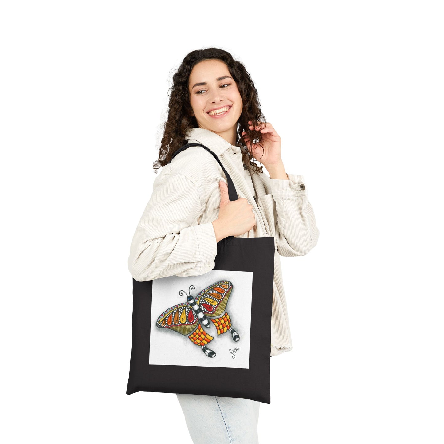 Butterfly Cotton Canvas Tote Bag
