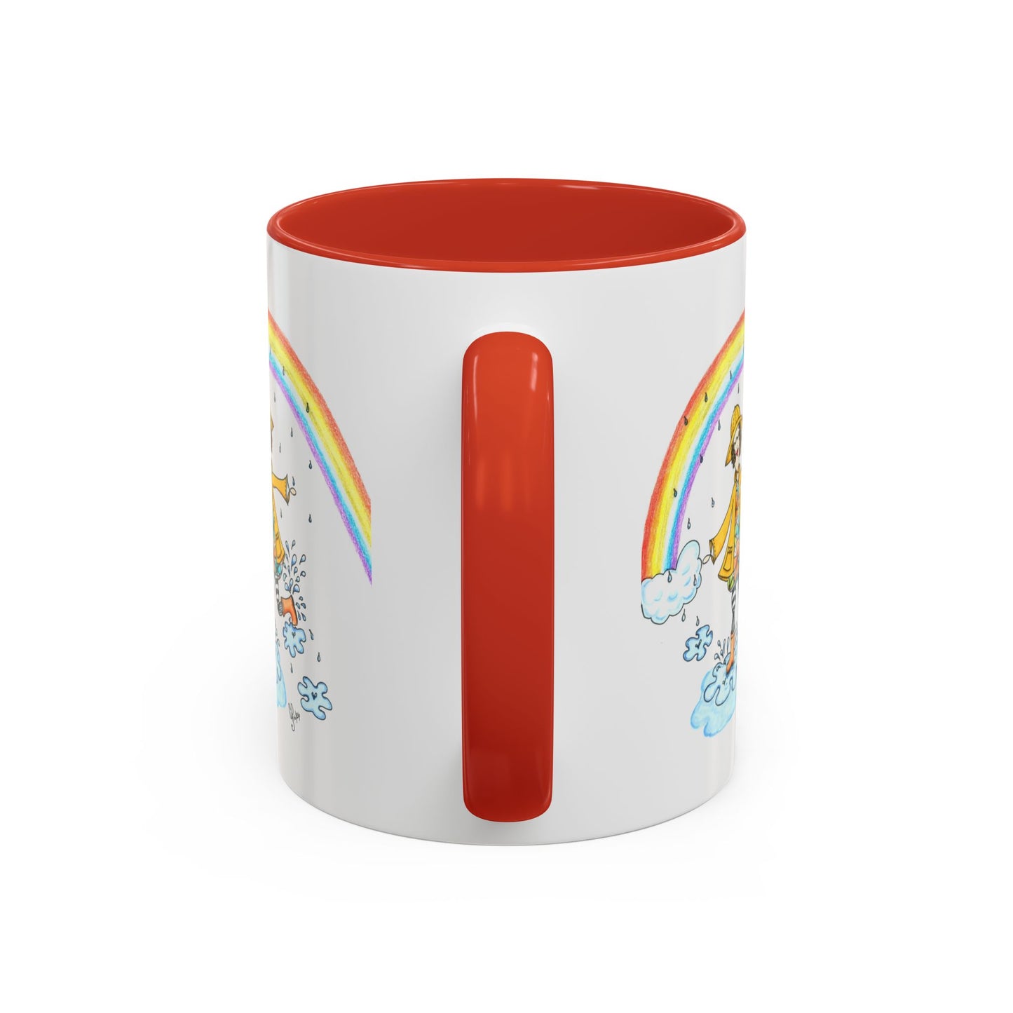 Dancing In The Rain Accent Coffee Mug (11, 15oz)