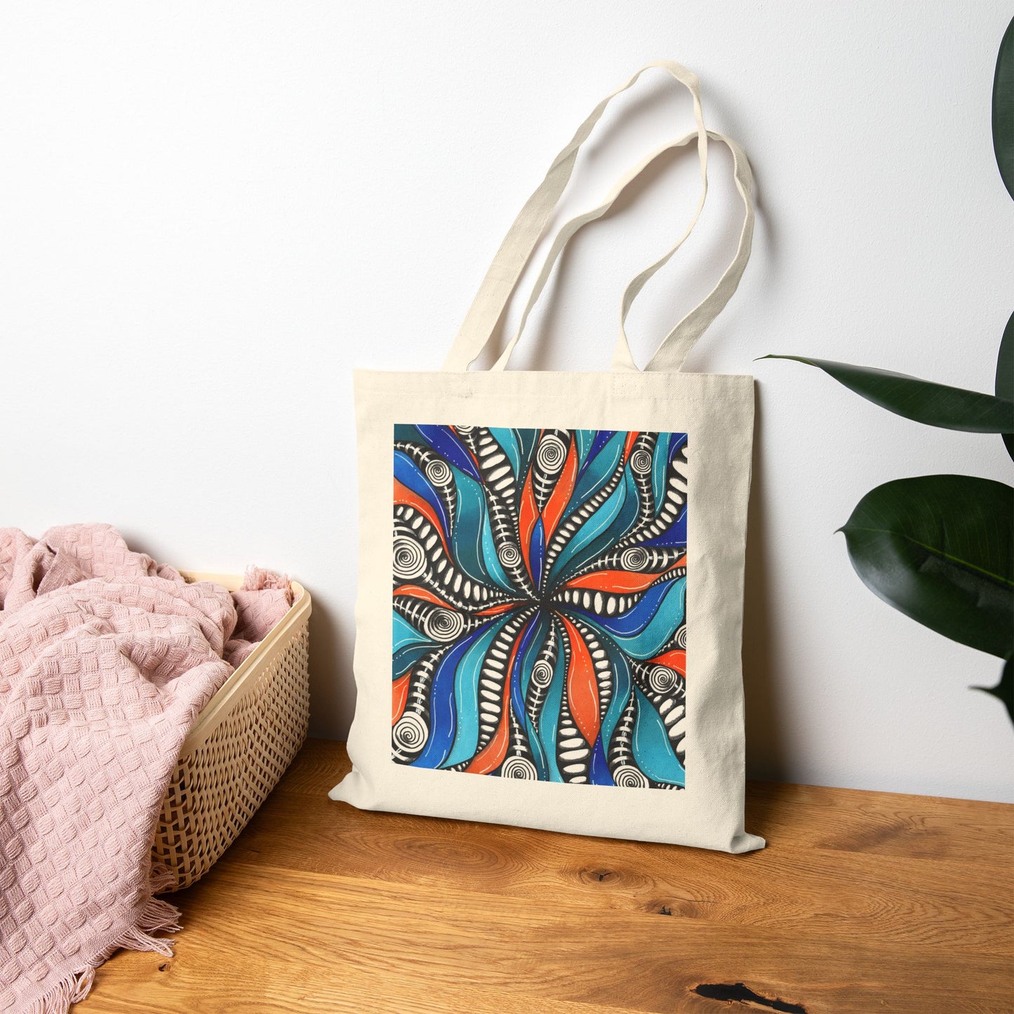 Wild Burst Cotton Canvas Tote Bag