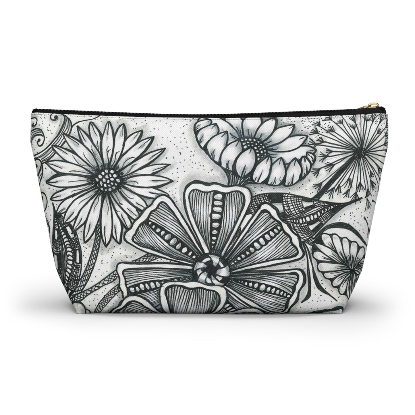 Zen Flowers Accessory Pouch w T-bottom