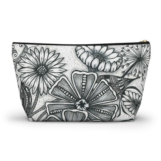 Zen Flowers Accessory Pouch w T-bottom