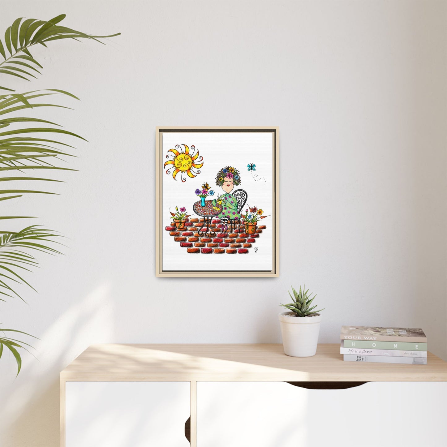 A Little Me Time Matte Canvas, Framed